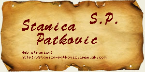Stanica Patković vizit kartica